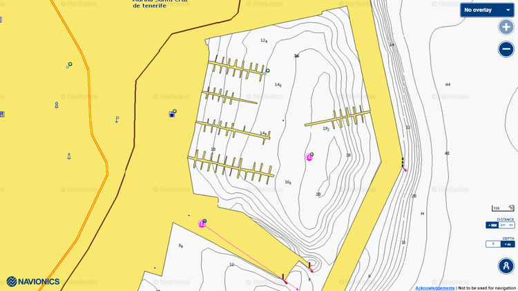 To open Navionics chart of Santa Cruz Marina marina