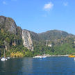 Yacht mooring on buoys in Ton-Sai Bay