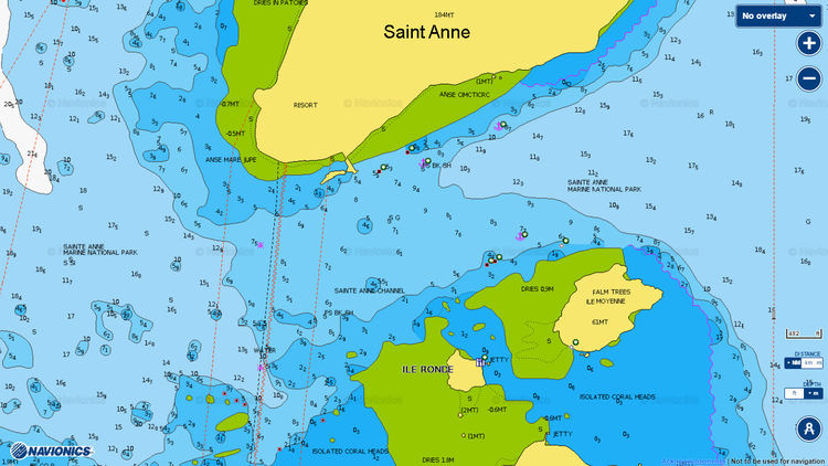 Yacht anchorages in St. Anne's Strait