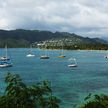 Yachts anchored at Sainte Anne on Martinique