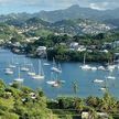 Yachts mooring at the Blue Lagoon Marina on St. Vincent