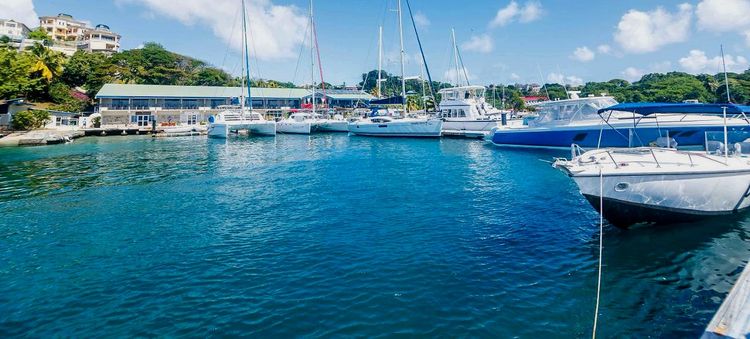 Yachts in the Blue Lagoon Marina. St. Vincent. Caribbean