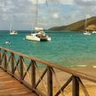 Yacht moorings in Charlestown Bay