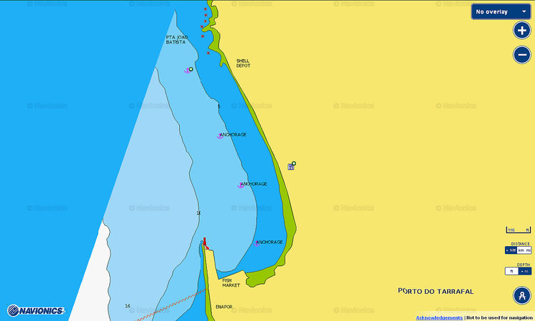 To open Navionics map of yacht anchorages in Tarrafal de Sao Nicolau.