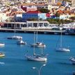 Yacht mooring in the Port of Praia