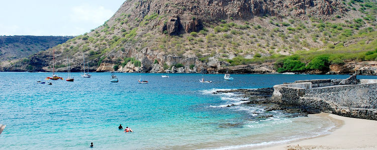 Yacht anchorage in Tarrafal Bay