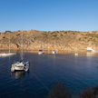 Yacht anchorage in Mandraki Bay