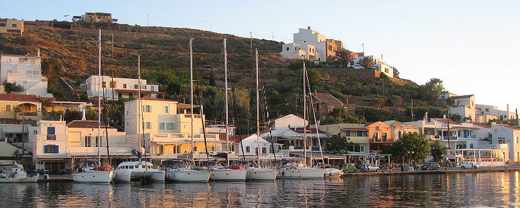 Yacht mooring in Vourkari