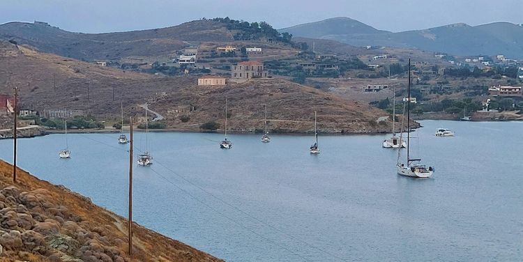 Yacht anchorage in Vourkari