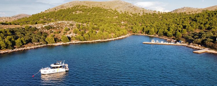 Yachts in Tomasevac Bay