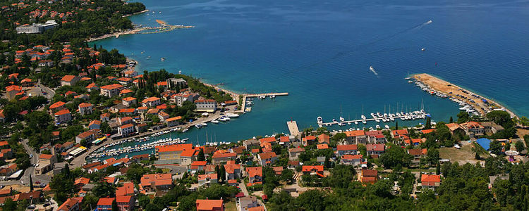 Yacht moorings at Krk town