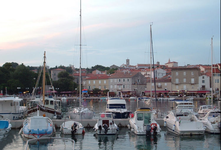 Yachts at the southern waterfront in Krk