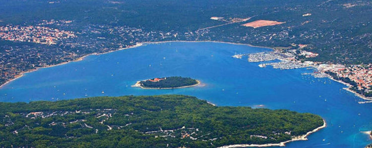 Yacht moorings in Puntarska Draga Bay on Krk Island