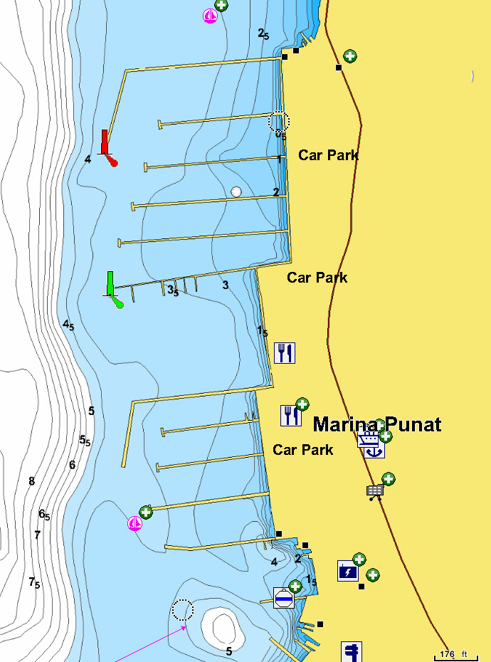 To open Navionics chart of Yacht Marina Punat in Puntarska Draga Bay on Krk Island