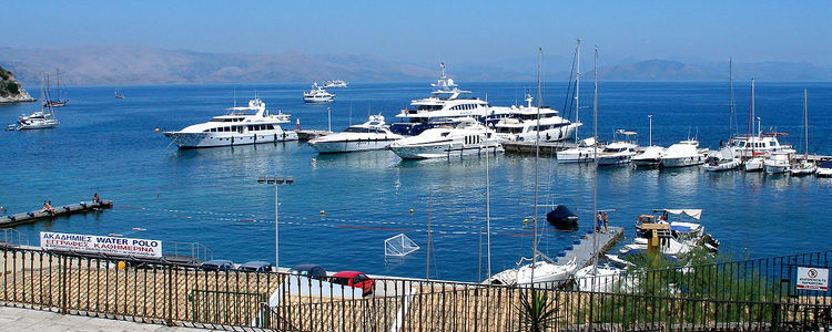 NAOK Yacht Club is a small marina near the old town. Corfu island. Ionian Sea. Greece.