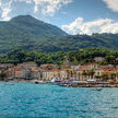 Yacht mooring in Scario harbor