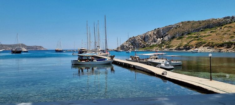 Yachts mooring in Knidos