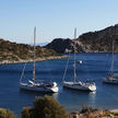 Yacht moorings in Serce Bay