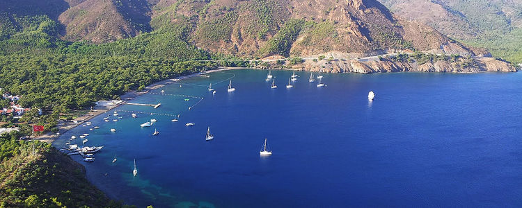 Yacht moorings in Kuruсa Bay