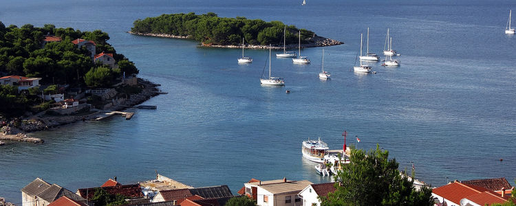 Yacht moorings in Vrgada Bay