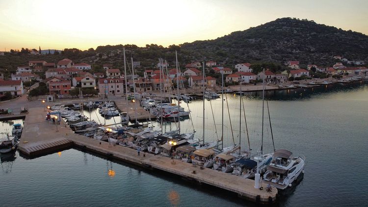 Yachts in Kaprije port