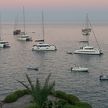 Yacht mooring on buoys at Porto Panarea