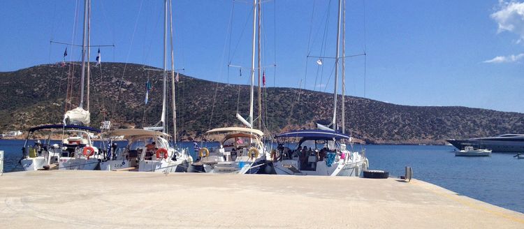 Yacht moorings in Vathy