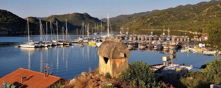 Yacht moorings in Ucagiz