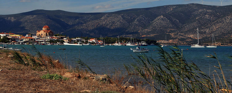 Yacht moorings in Kilada bay