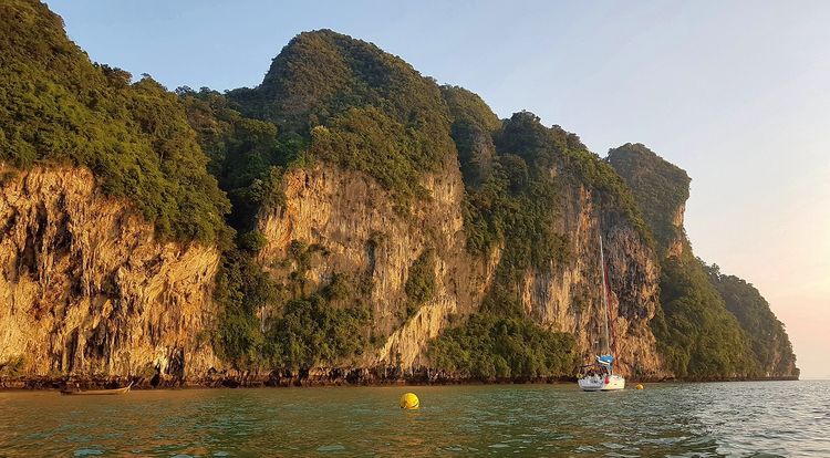 Southwest yacht mooring on the buoys off Phanak Island