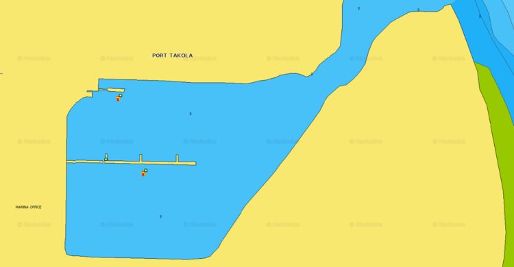 To open Navionics chart of  Krabi River Yacht Marina (Port Takola)