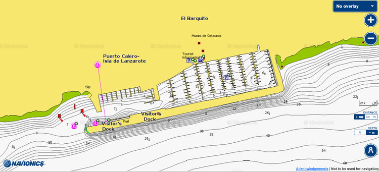 To open Navionics chart of Calero Yacht Marina. Lanzarote. Canaries