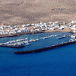 Yacht moorings in Caleta del Sebo Harbor