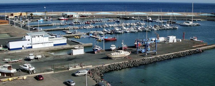 Yachts in the port of Morro Jable on Fuerteventura