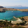 Yacht anchorage in Lindos bay