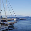 Yacht mooring in Mandraki harbor