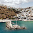 Yacht mooring in Astypalaia harbor