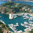 Yacht moorings in Chiaiolella marina