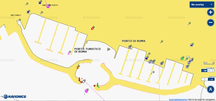 To open Navionics chart of Yacht marina Porto Turistico di Roma