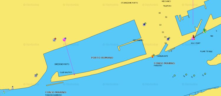 To open a Navionics chart of Porto Romano Yacht Marina