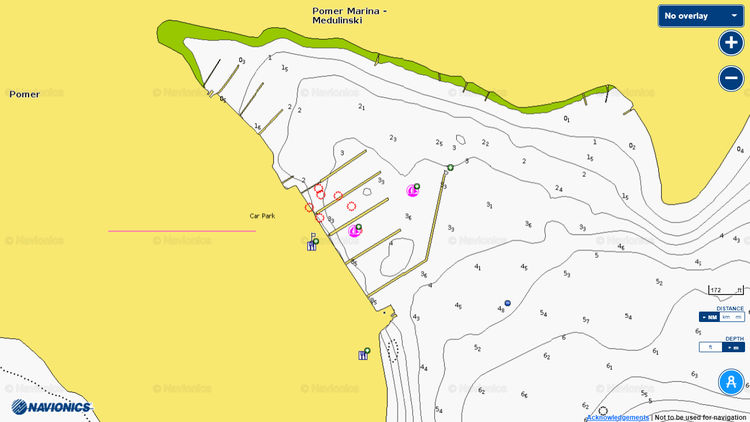 To open Navionics chart of ACI marina Pomer