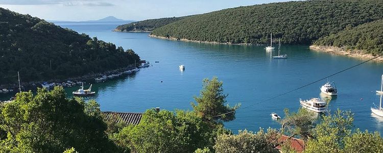 Yacht anchorage in Krnicka Bay