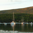 Yacht moorings in Tunarica Bay of Rasha Gulf.