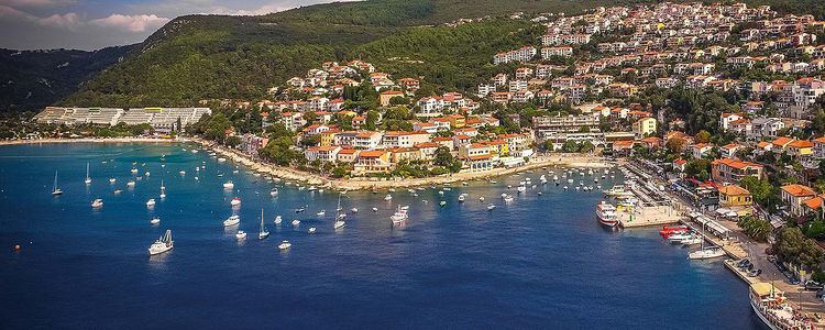 Yacht moorings in Rabac