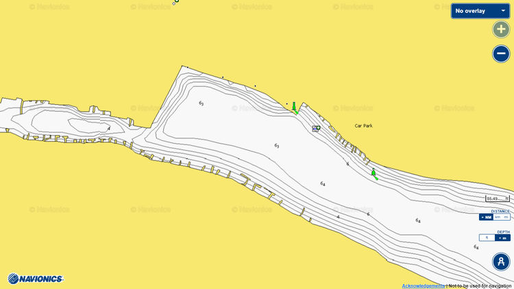 To open Navionics chart of yacht moorings in Plomin Bay