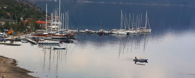 Yachts at the pier near Soeguet village