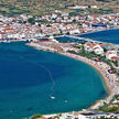 Yacht moorings on waterfront Pag town