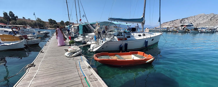 Yacht moorings in Fishport Perdika