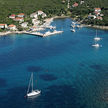 Yacht moorings in Zapuntel Bay