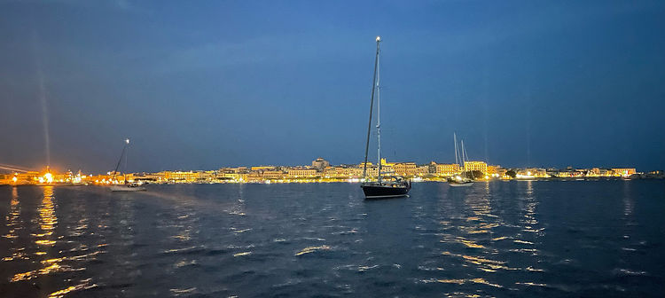 Yacht anchorage in Syracuse. Sicily